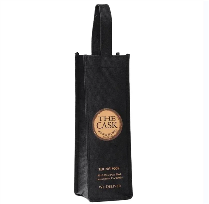 Bolsa de vino de una sola botella no tejida personalizada