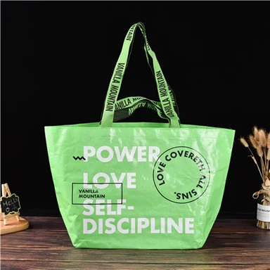 Recicle las bolsas de asas de compras no tejidas de tela de PP