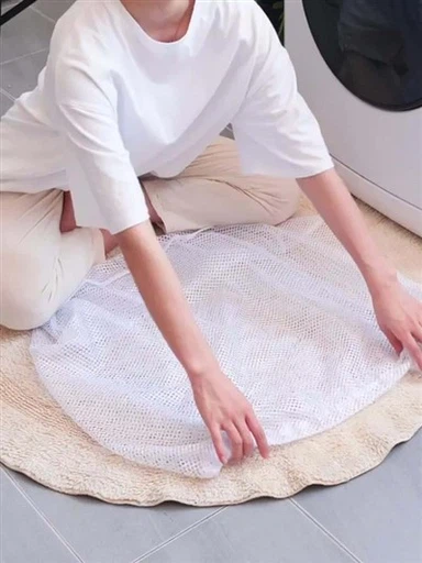 Bolsa de lavandería blanca no tejida